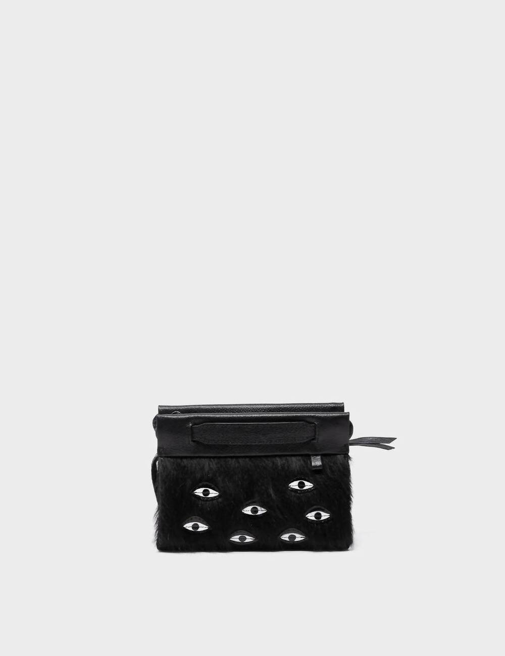 NEW MIN & MON women's vali crossbody micro leather bag in black